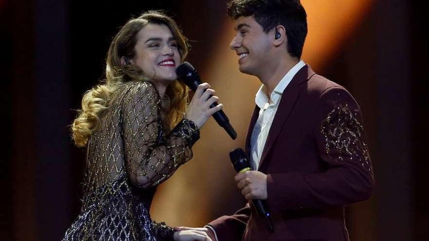 Amaia y Alfred, durante su actuación en Eurovisión.