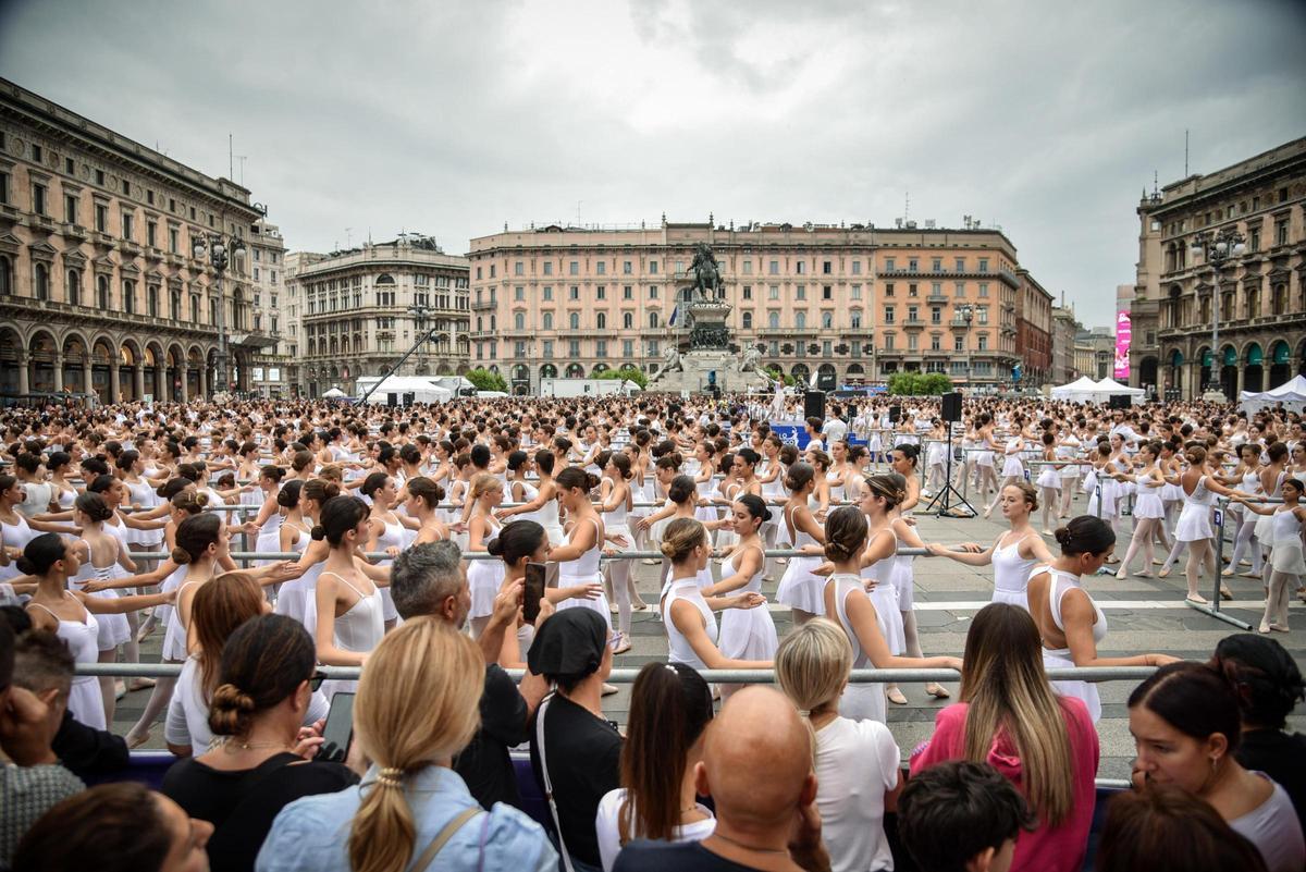 Festival de danza OnDance en la plaza del Duomo en Milán