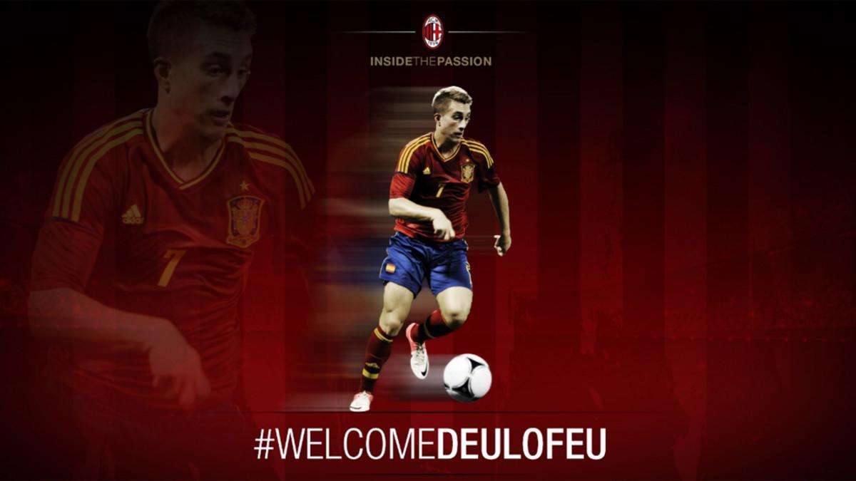 El Milan dio la bienvenida a Deulofeu en Twitter