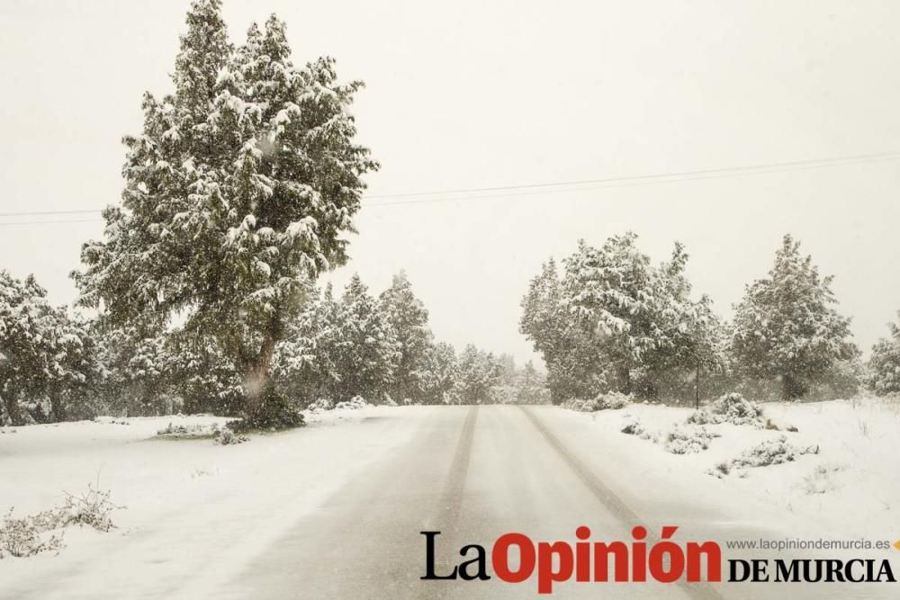 Nieve en las pedanías altas del Noroeste