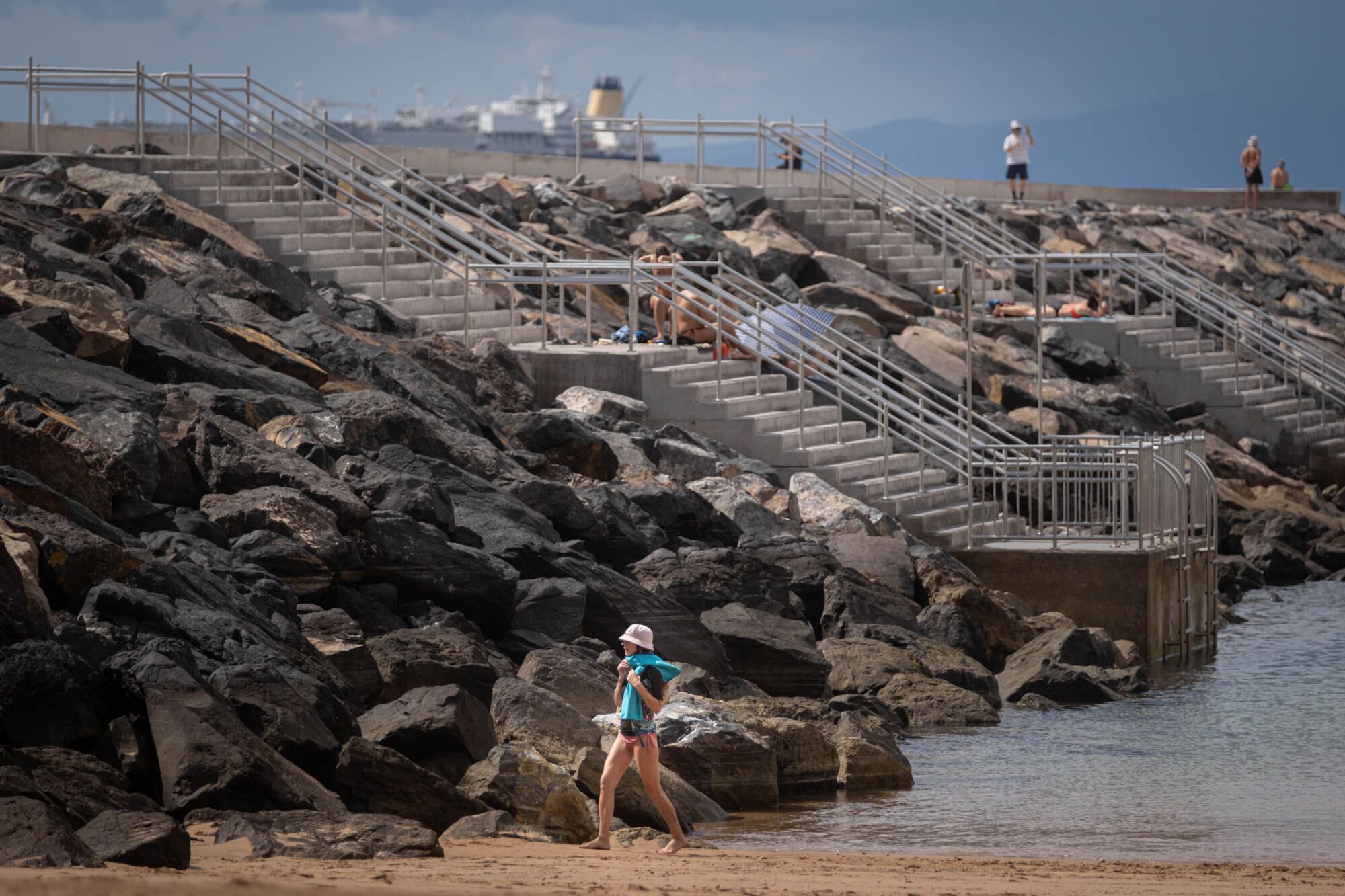Inauguración de la escollera de Las Teresitas