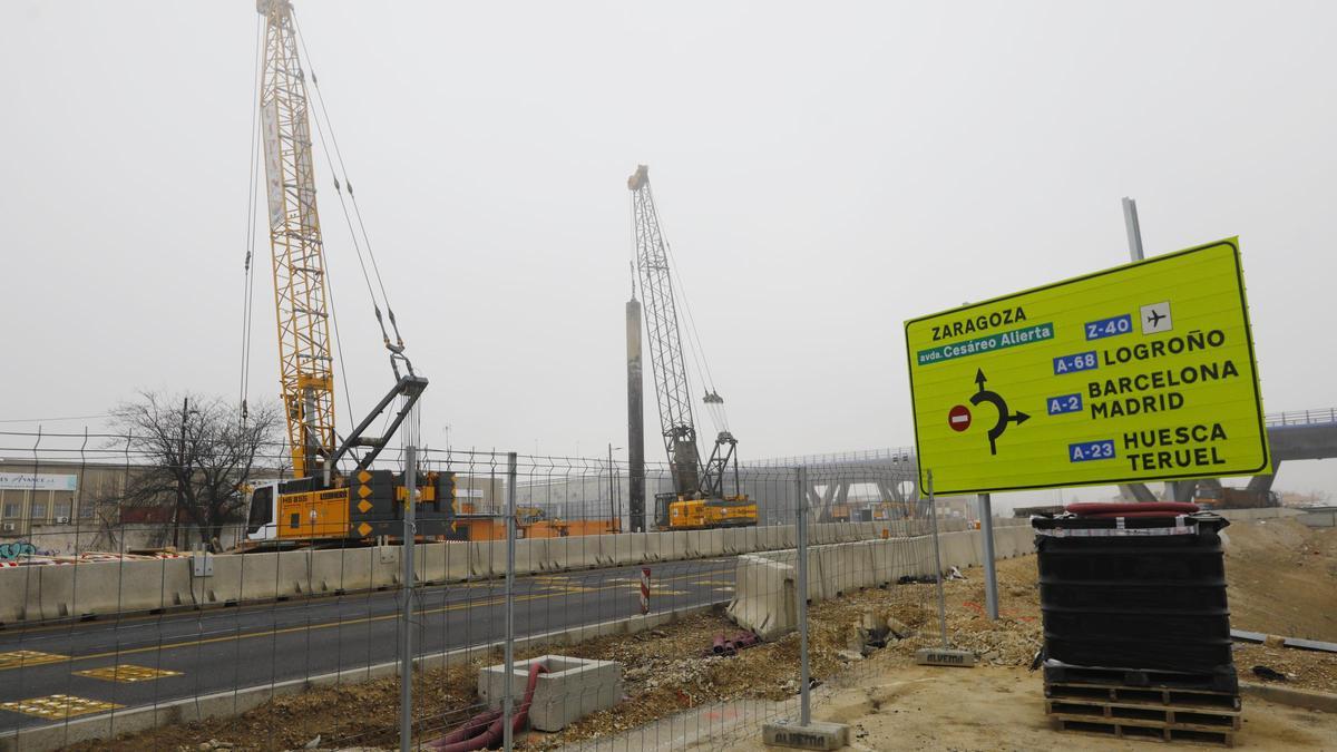 Imagen de archivo de las obras en la carretera de Castellón