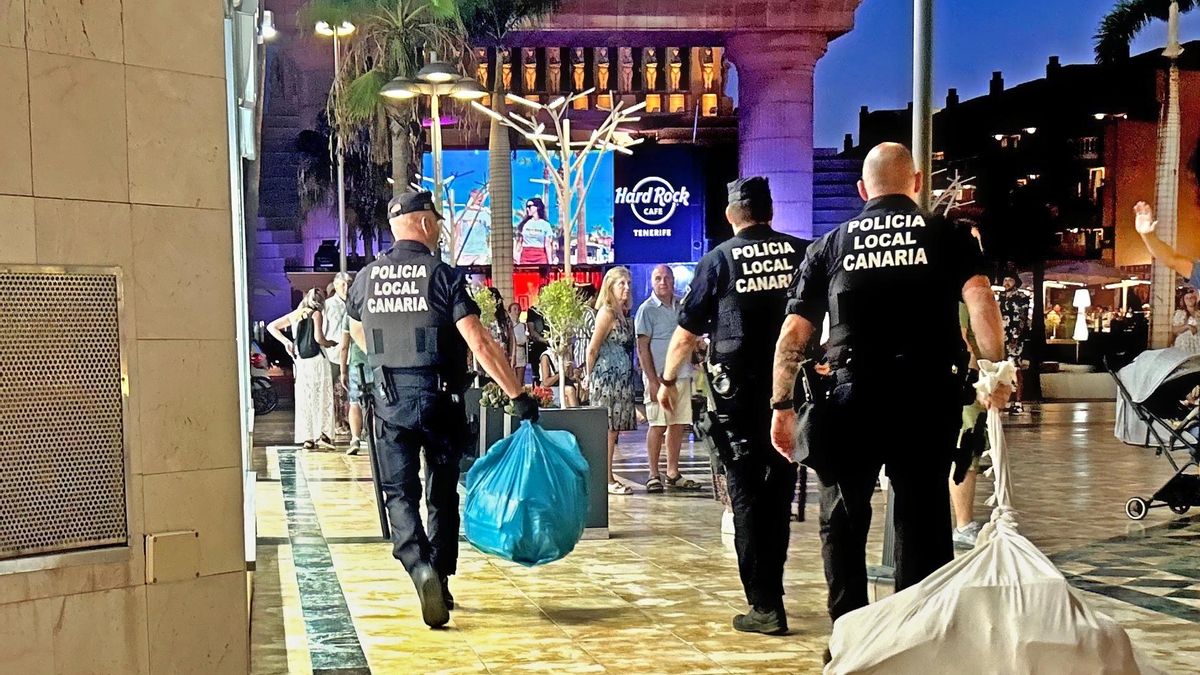 Los agentes, durante una intervención.
