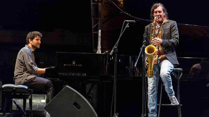 Jorge Pardo en su actuación en el Jazz San Javier este viernes