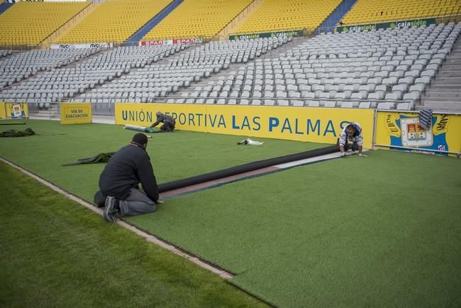 Siguen las obras en el Estadio de Gran Canaria