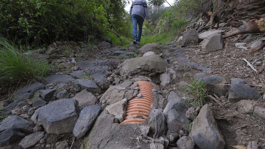 Camino en mal estado en Siete Puertas