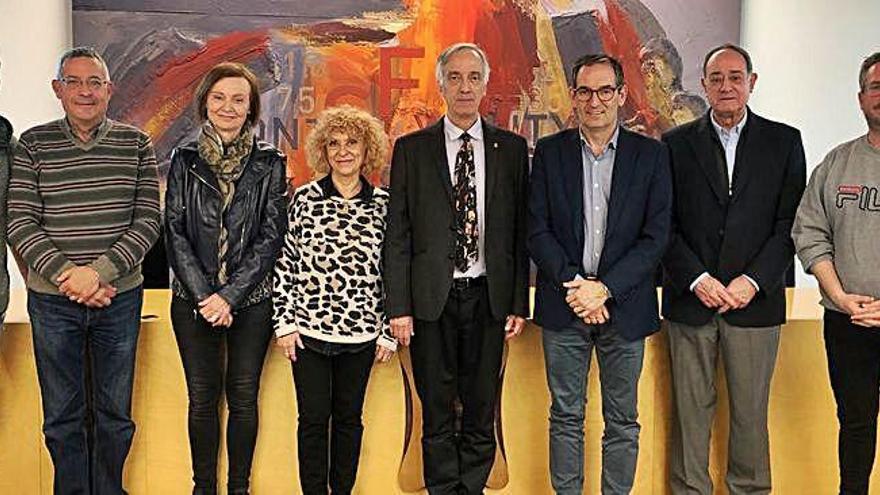 Representants de l&#039;Ajuntament i de l&#039;Associació Lluís Espinal