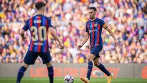 Busquets, en su último partido con el Barça ante el Mallorca, que fue también del viejo Camp Nou.