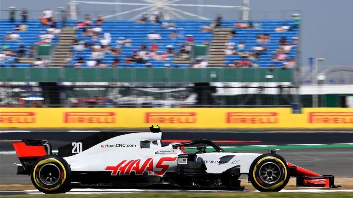 Magnussen durante el GP de Gran Bretaña