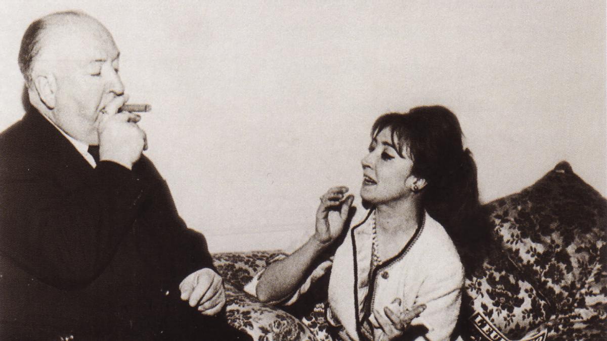 Oriana Fallaci con Alfred Hitchcok.