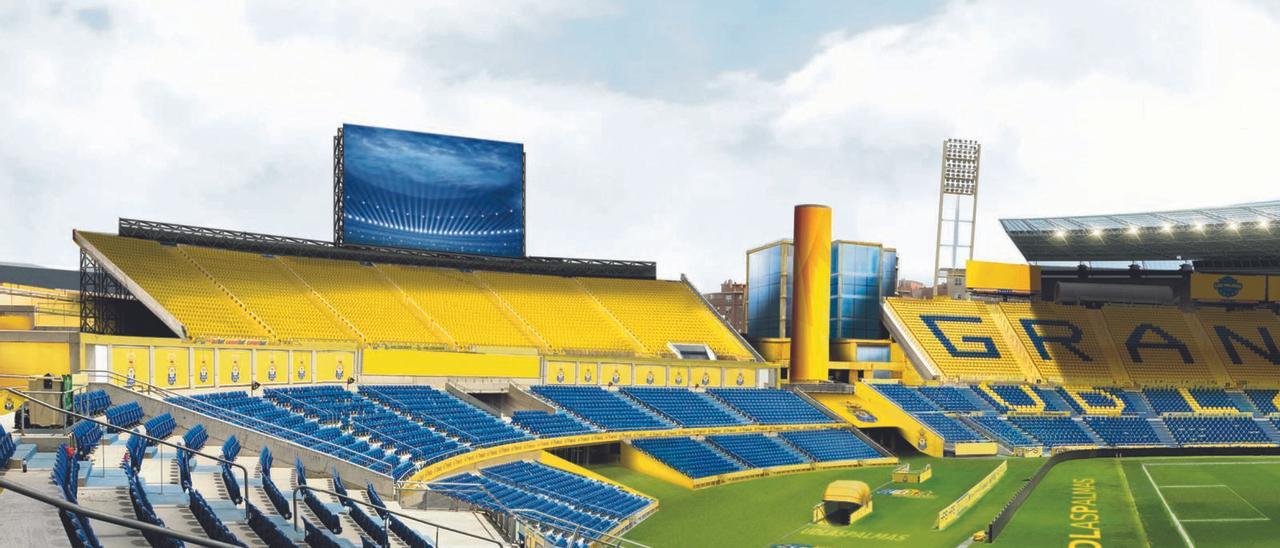 Infografía del Estadio de Gran Canaria con la grada Naciente aumentada. | | FERNANDO MONTECRUZ