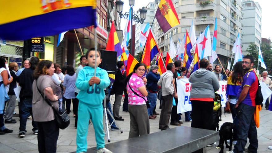 Concentración republicana en Vilagarcía // I. Abella