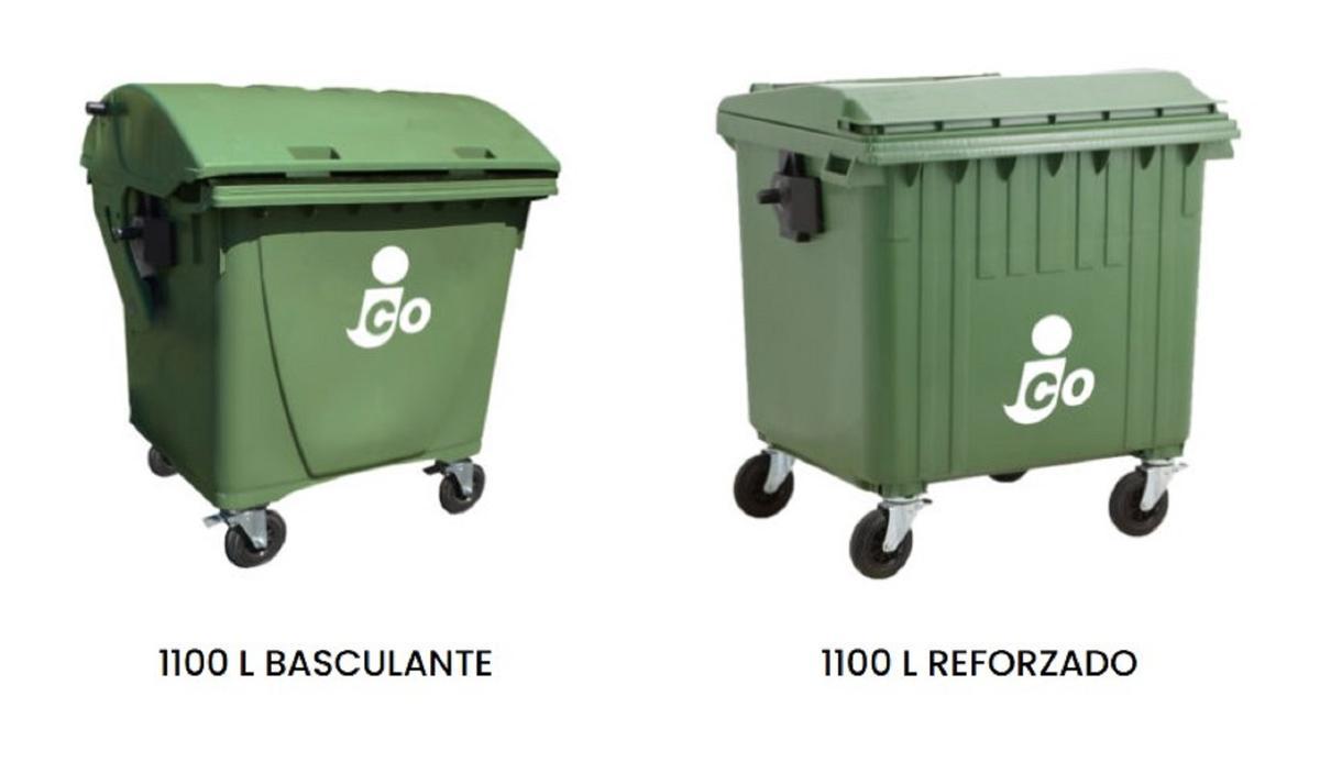 Imagen de contenedores fabricados por la adjudicataria, que en el caso de Torremolinos serán de color gris.