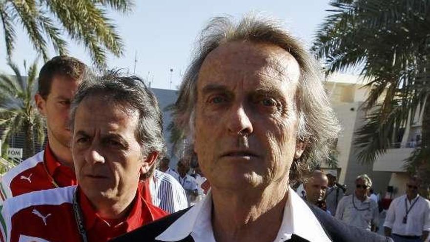 Luca Cordero di Montezemolo, ayer, en Baréin. // Hamad i Mohammed