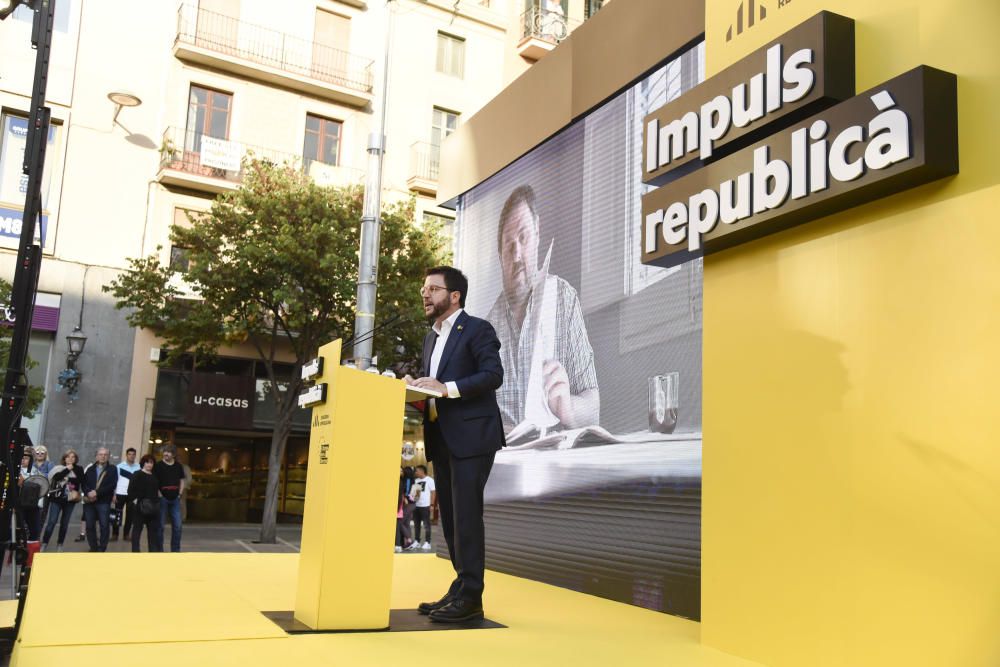 Pere Aragonès a Manresa en l'acte central d'ERC per al 26-M