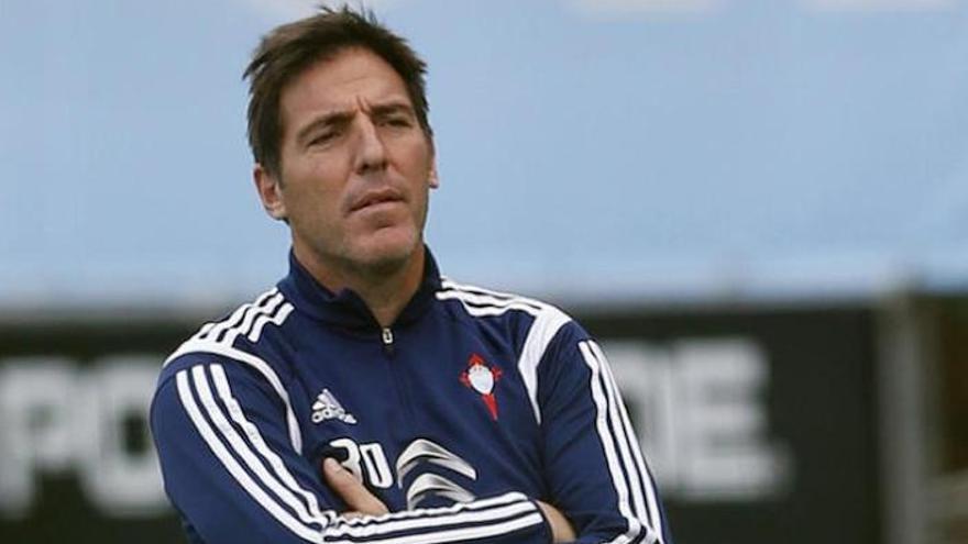 Eduardo Berizzo, durante un entrenamiento.