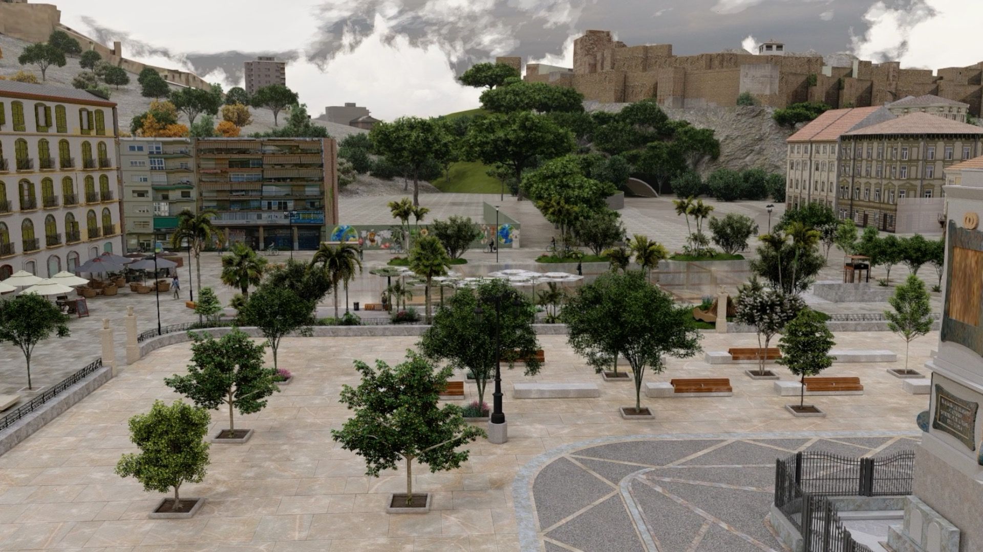 Propuesta del PSOE para renovar la plaza de la Merced