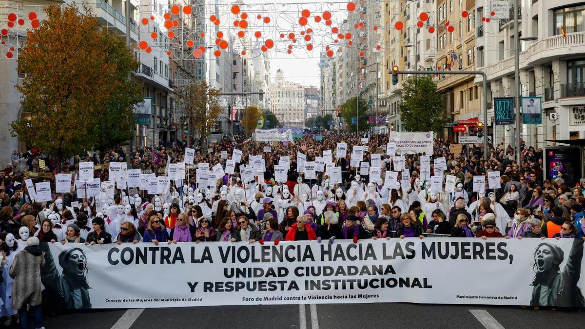 Manifestación del 25-N en Madrid.