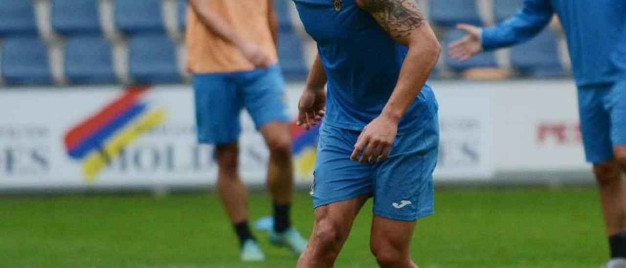 Pedro García, durante un entrenamiento. // Rafa Vázquez