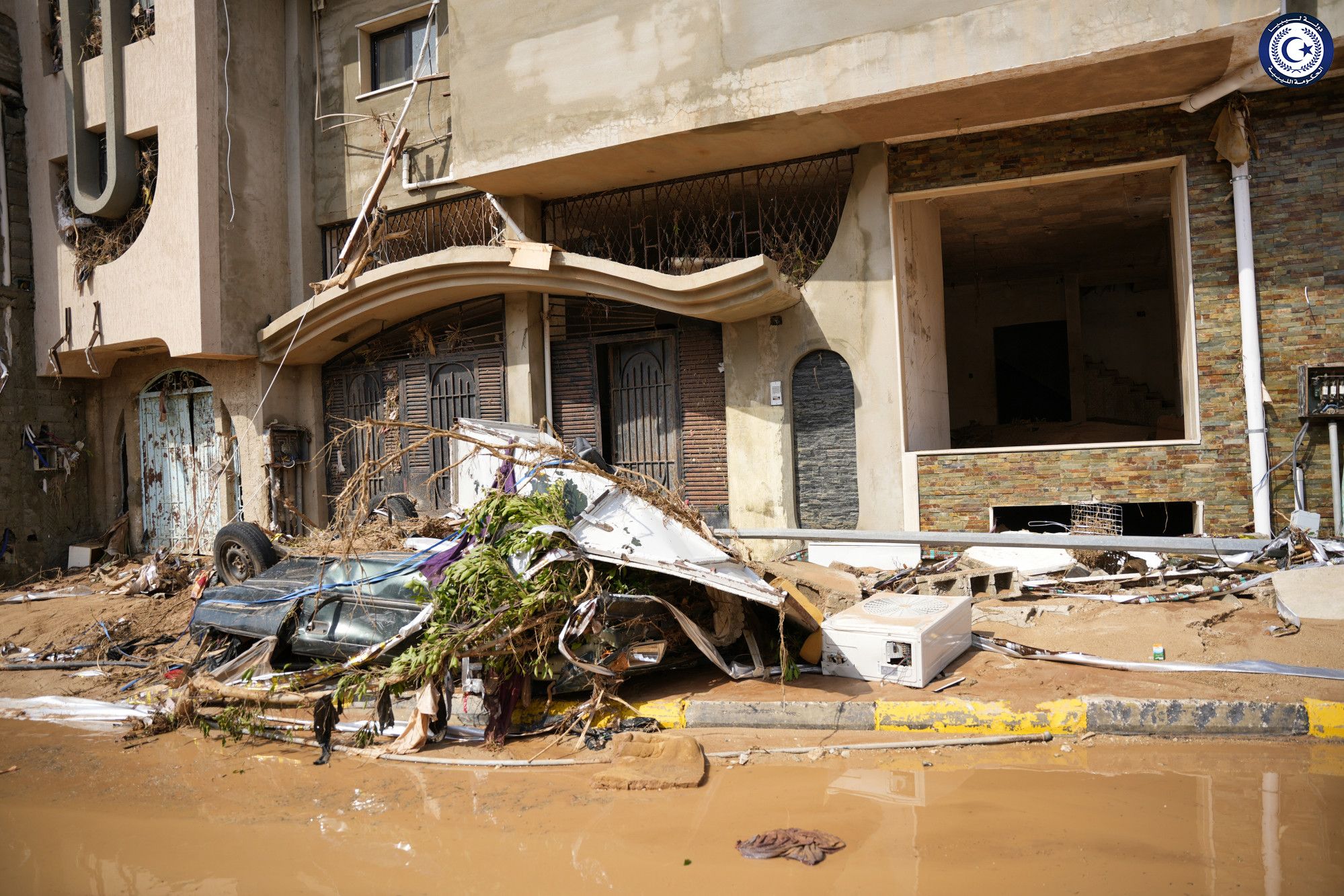 Destrucció a la ciutat de Derna provocada per les inundacions