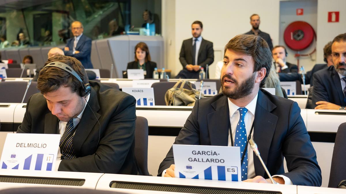 El vicepresidente García-Gallardo, durante su intervención.