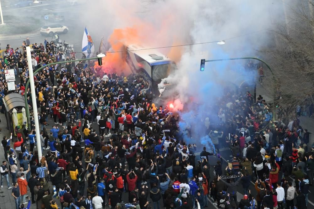 Llegada a Riazor antes del Dépor-Las Palmas