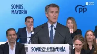 Feijóo celebra la "espectacular" victoria de Moreno sin alusiones a Vox y asegura que "el que da miedo es Sánchez"