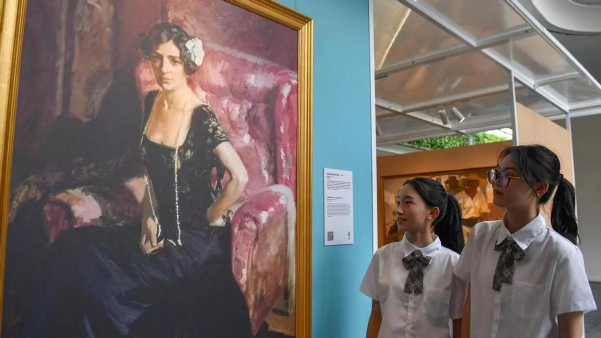 La exposición de obras de Sorolla en la ciudad china de Chengdu, el año pasado.
