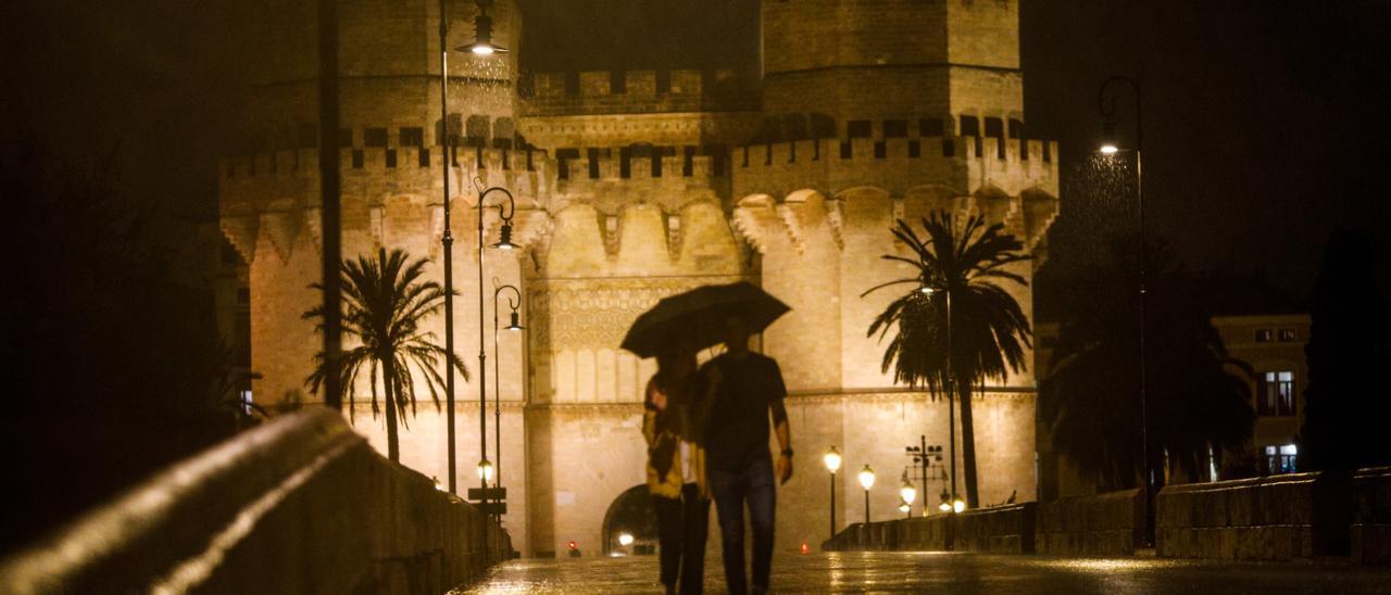 Arruixada en la matinada d&#039;ahir a València.