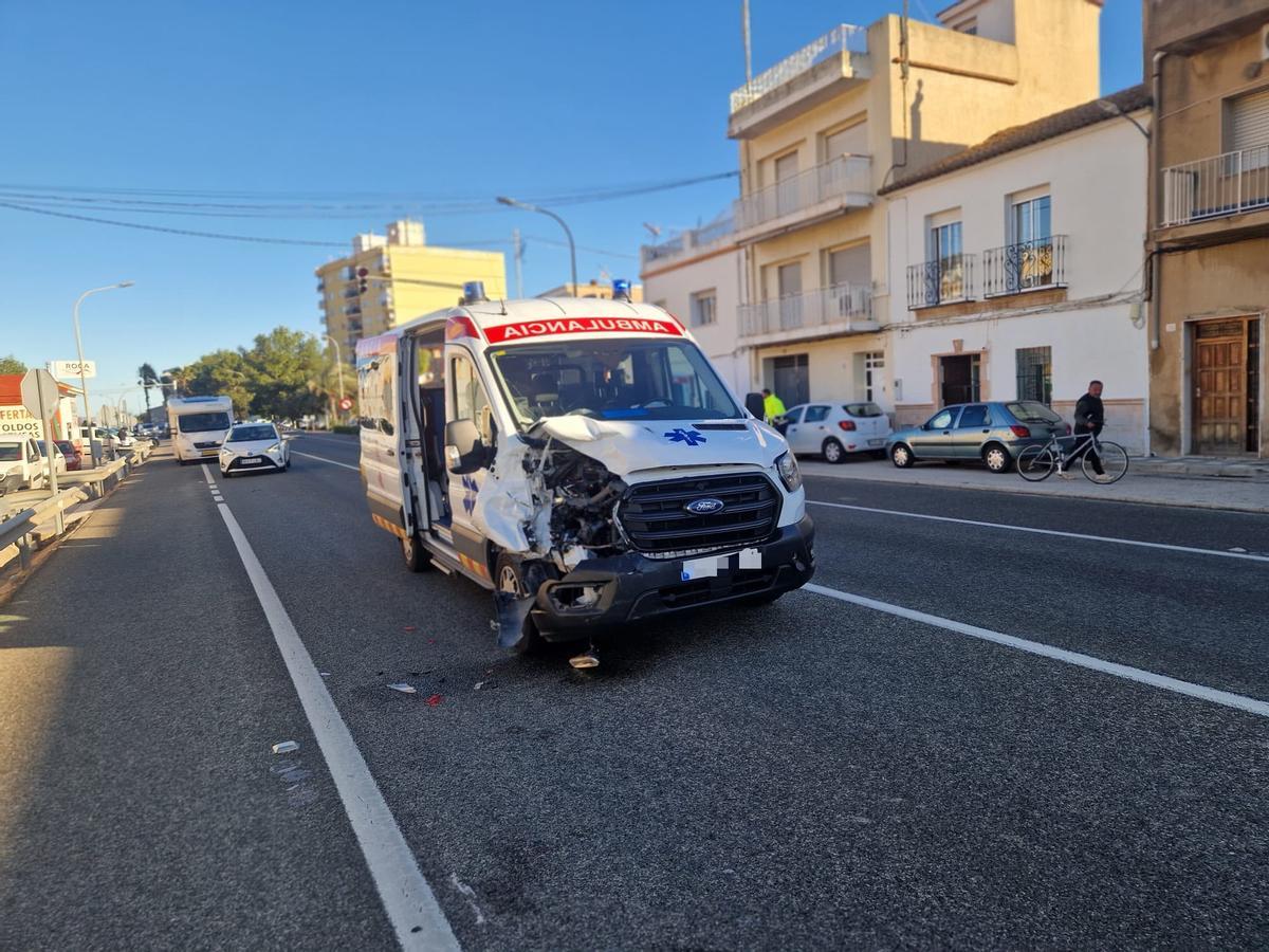 Uno de los accidentes registrados en la N-332.