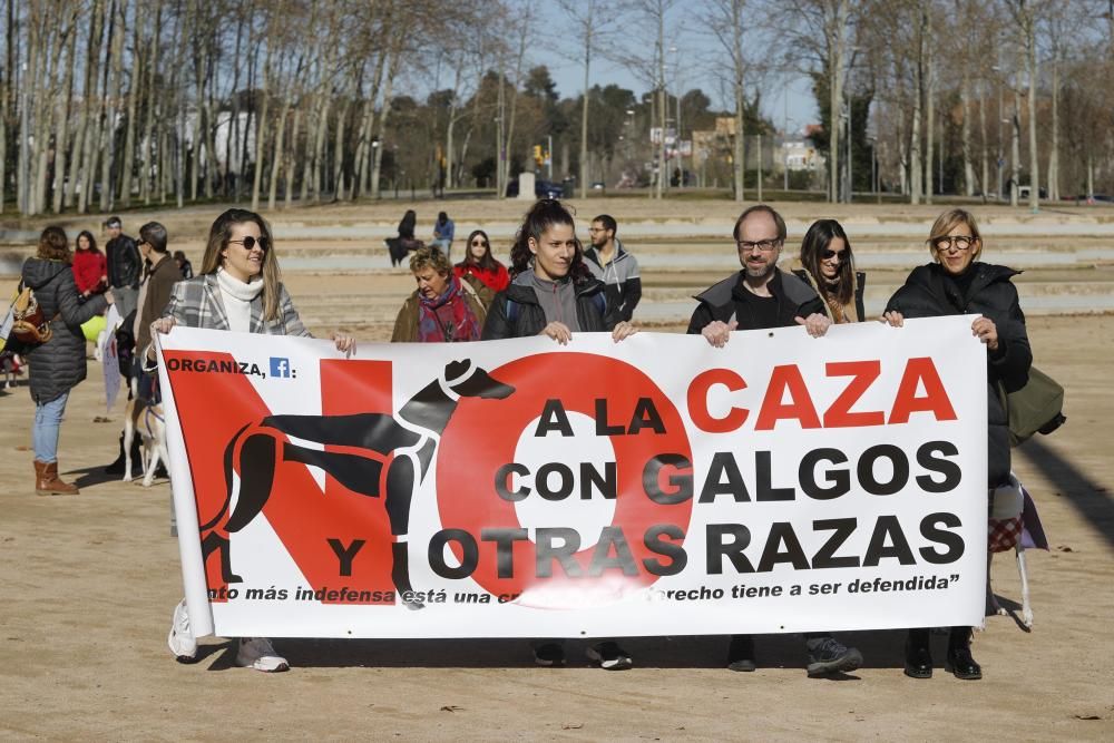 Manifestació contra la caça a Girona