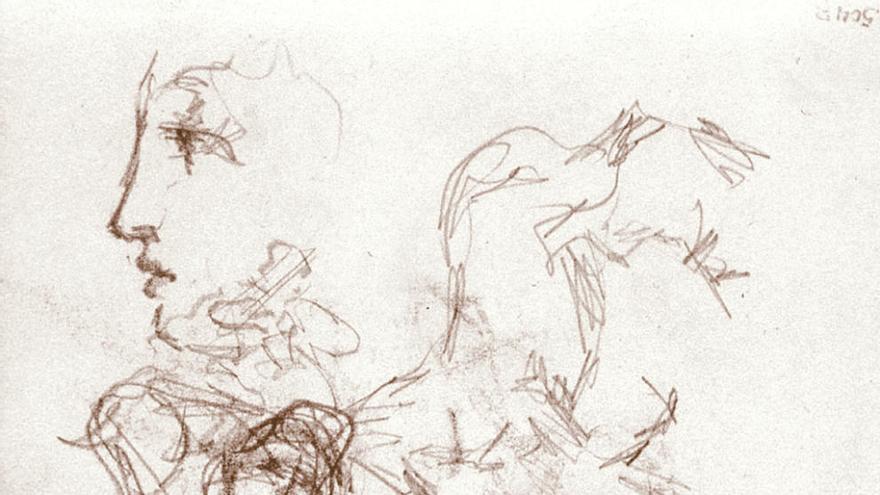 Primer boceto erótico de Picasso, hecho en su cuaderno escolar en A Coruña.