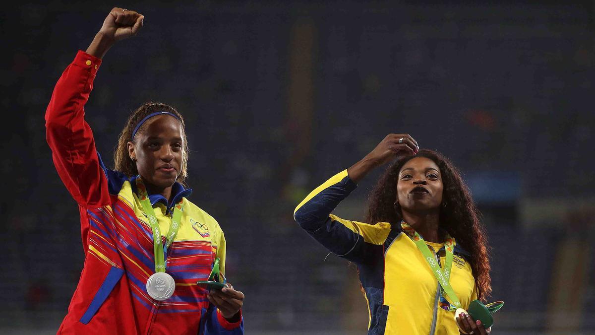 Yulimar Rojas, con la plata en Río 2016