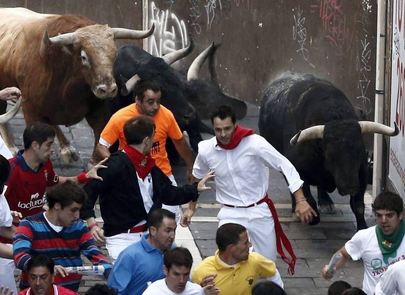 Penúltimo encierro de las fiestas de San Fermín