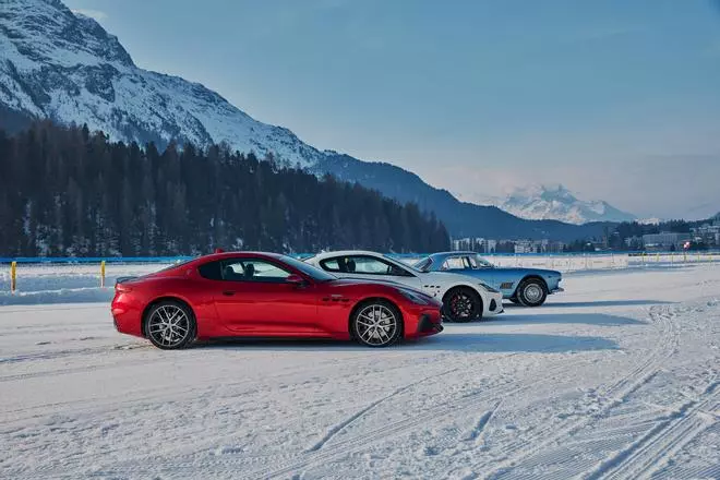 Maserati exhibe sus coches sobre el hielo de St. Moritz