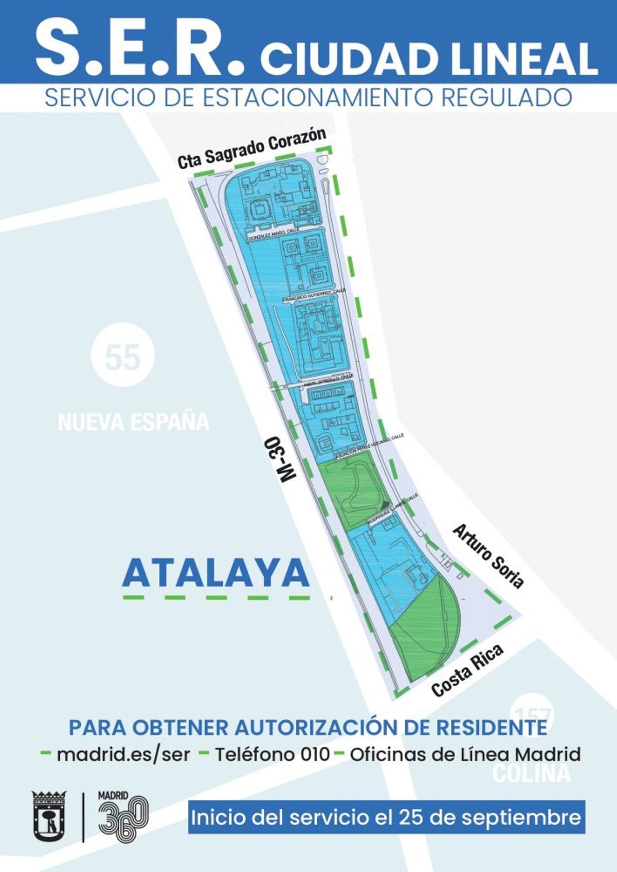 Nueva zona SER de Atalaya (Ciudad Lineal).
