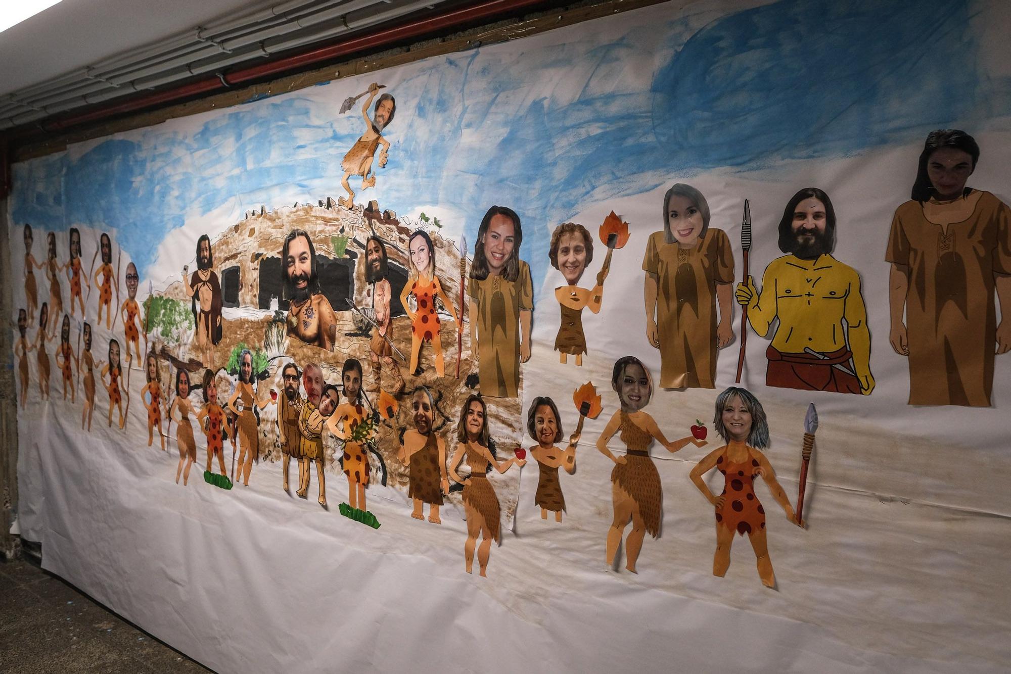 Recreación pueblo canario en el colegio de Moya