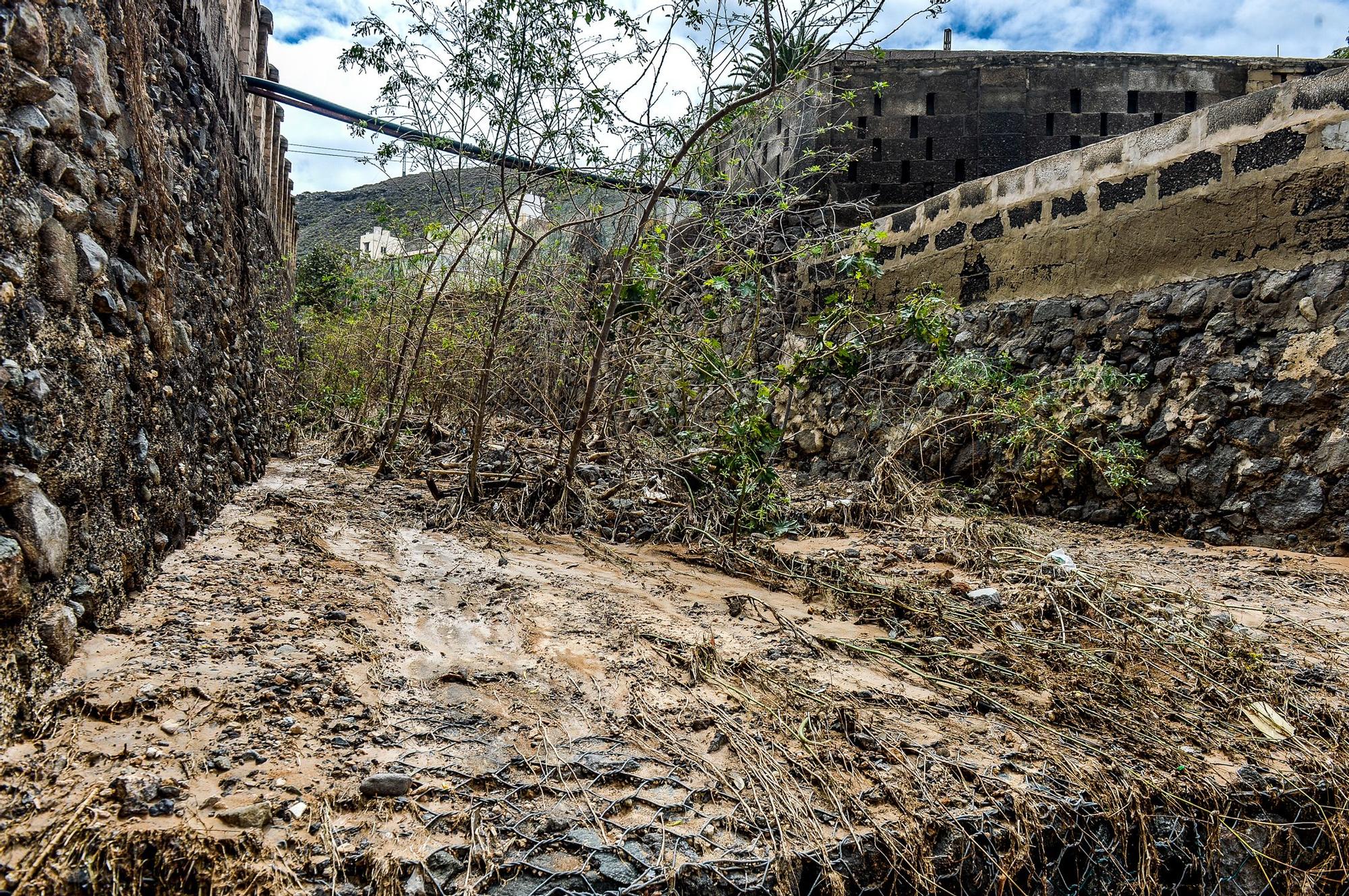 Barrio de Cañada Honda tras el paso del temporal Hermine