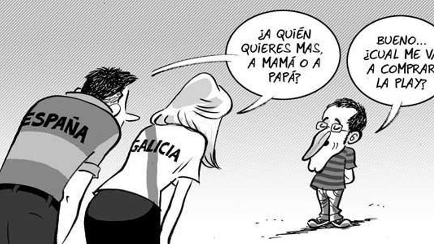 Feijóo: &quot;Nosotros queremos a papá y a mamá, queremos a Galicia y a España&quot;