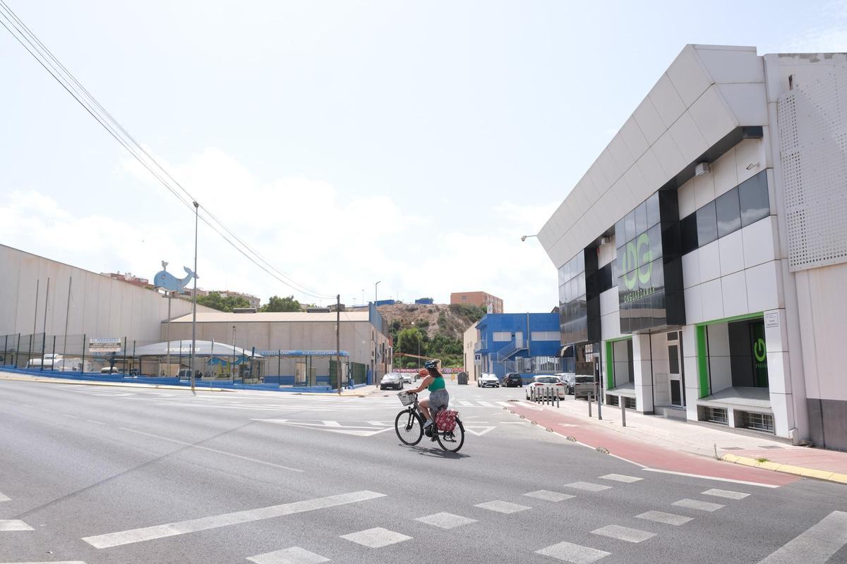 Uno de los viales del polígono industrial de Guardamar del Segura