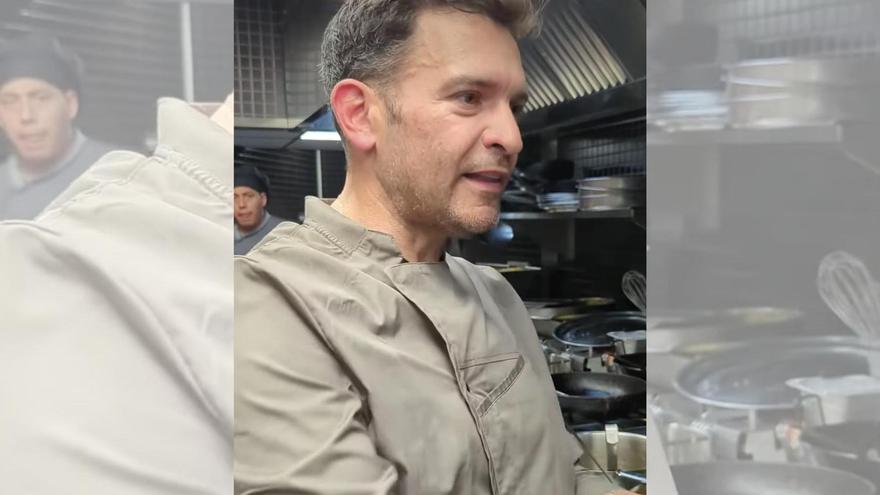 El chef del Bulebar Montecanal durante el vídeo viral