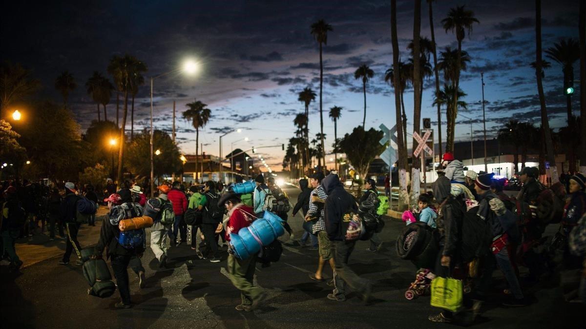 Emigrantes de Centroamérica de camino a EEUU en busca de una vida mejor.