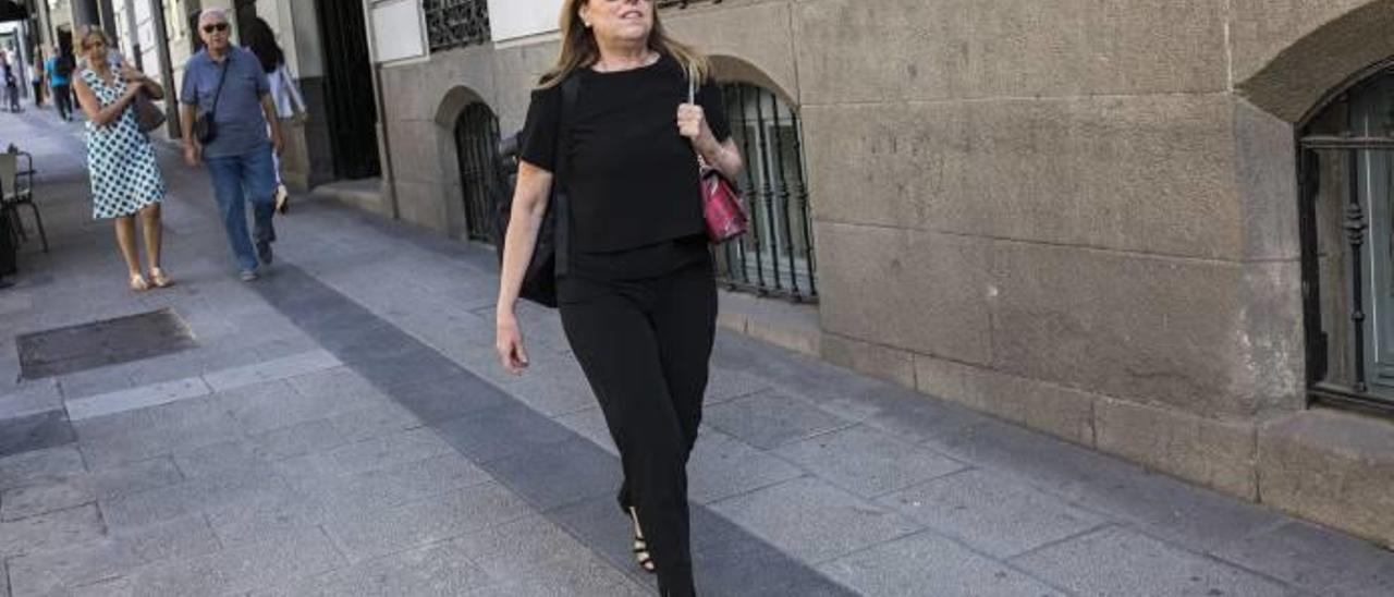 María Dolores Amorós, a su llegada a la Audiencia Nacional el pasado mes de julio.