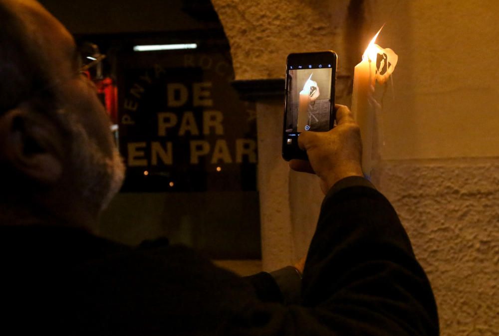 Varios momentos de la procesión que se celebró en honor al apóstol en Benidorm.