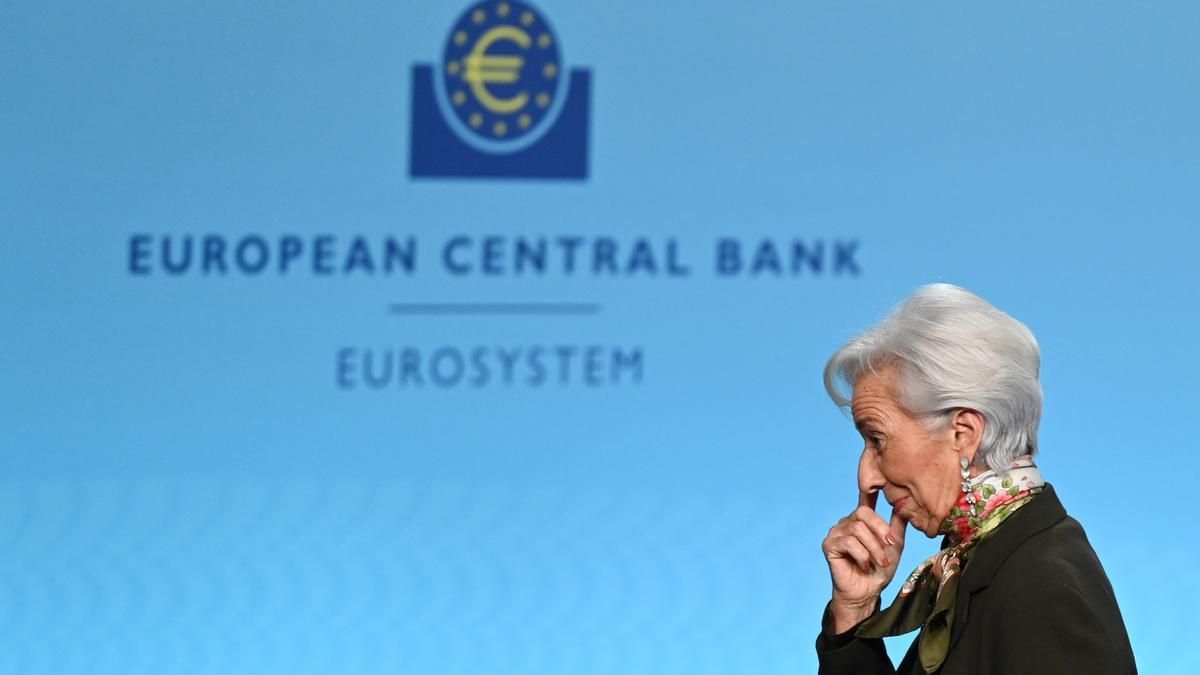Christine Lagarde, en la sede del Banco Central Europeo (BCE).
