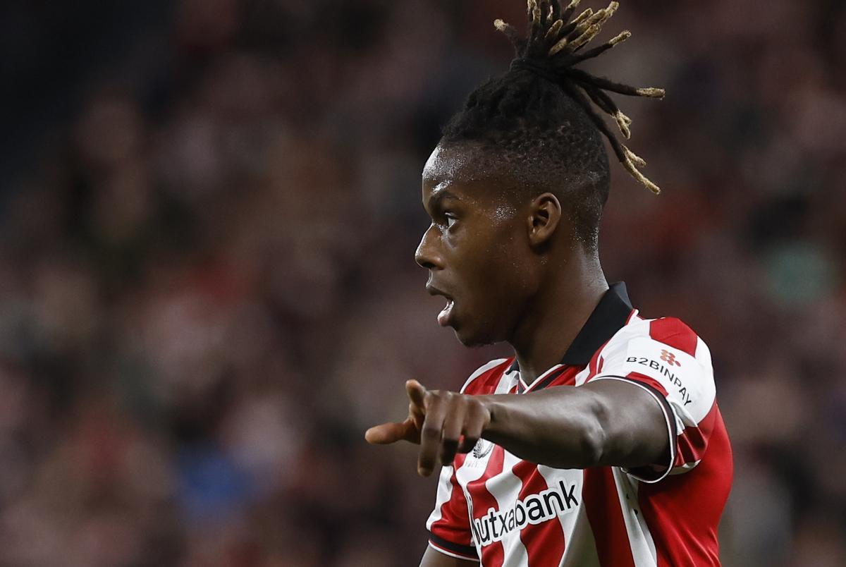 Nico Williams, en un partido del Athletic.