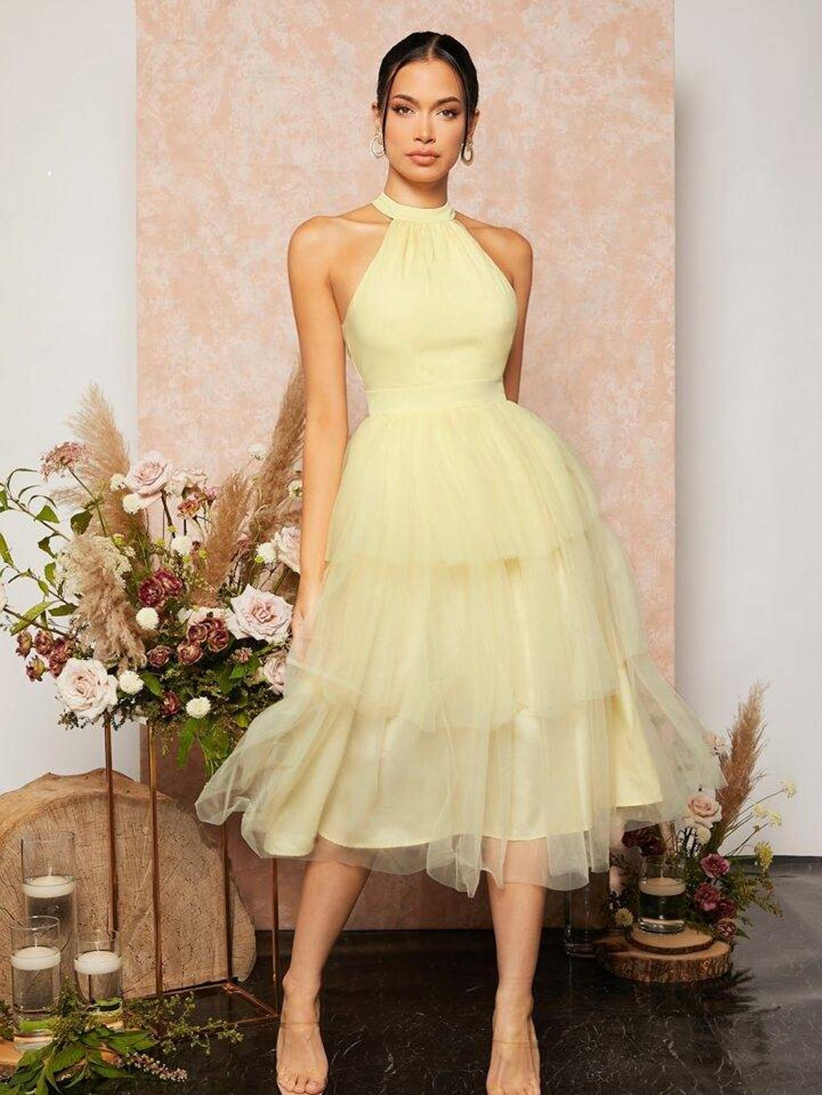 Vestido de invitada de Shein
