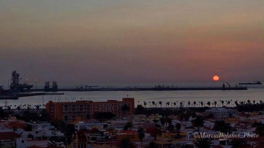 Amanecer en la capital grancanaria del jueves 1 de octubre.