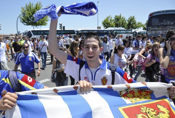 La afición zaragocista invade Valencia