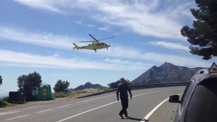 Un motorista resulta herido de gravedad en La Carrasqueta